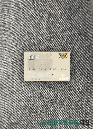 Banco Central do Iêmen Visa Cartão de Débito Photolook Front modelo